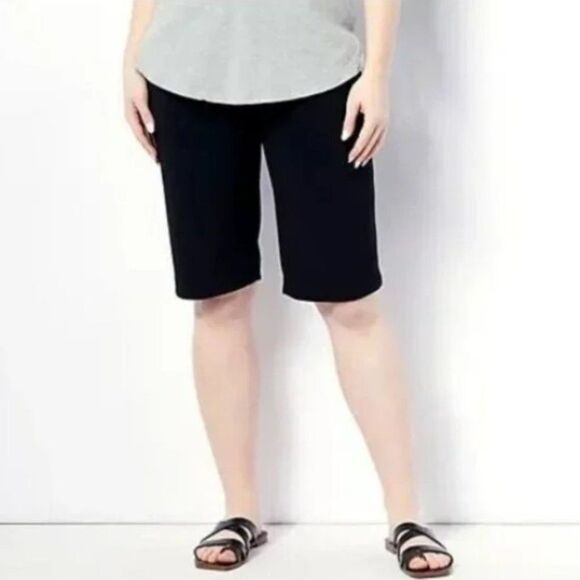 Susan Graver - Cotton Bermuda Shorts - size 1X NWT - Picture 1 of 7